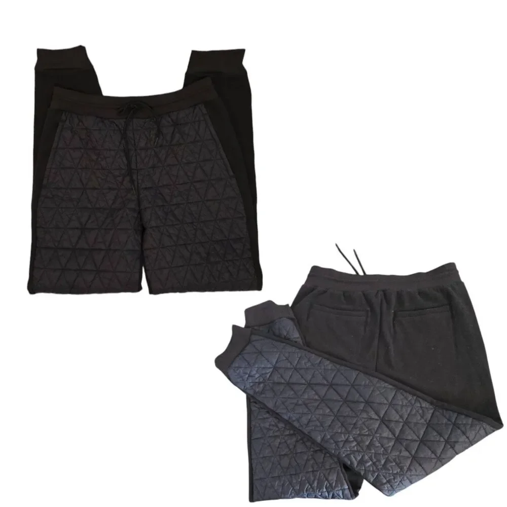 Athleta Solstice Quilted Jogger Pants Black Women's Size 6 Tall NWOT - Picture 3 of 6